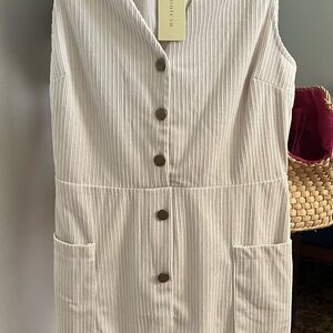 Montceau Cream Button-Down Mini Dress